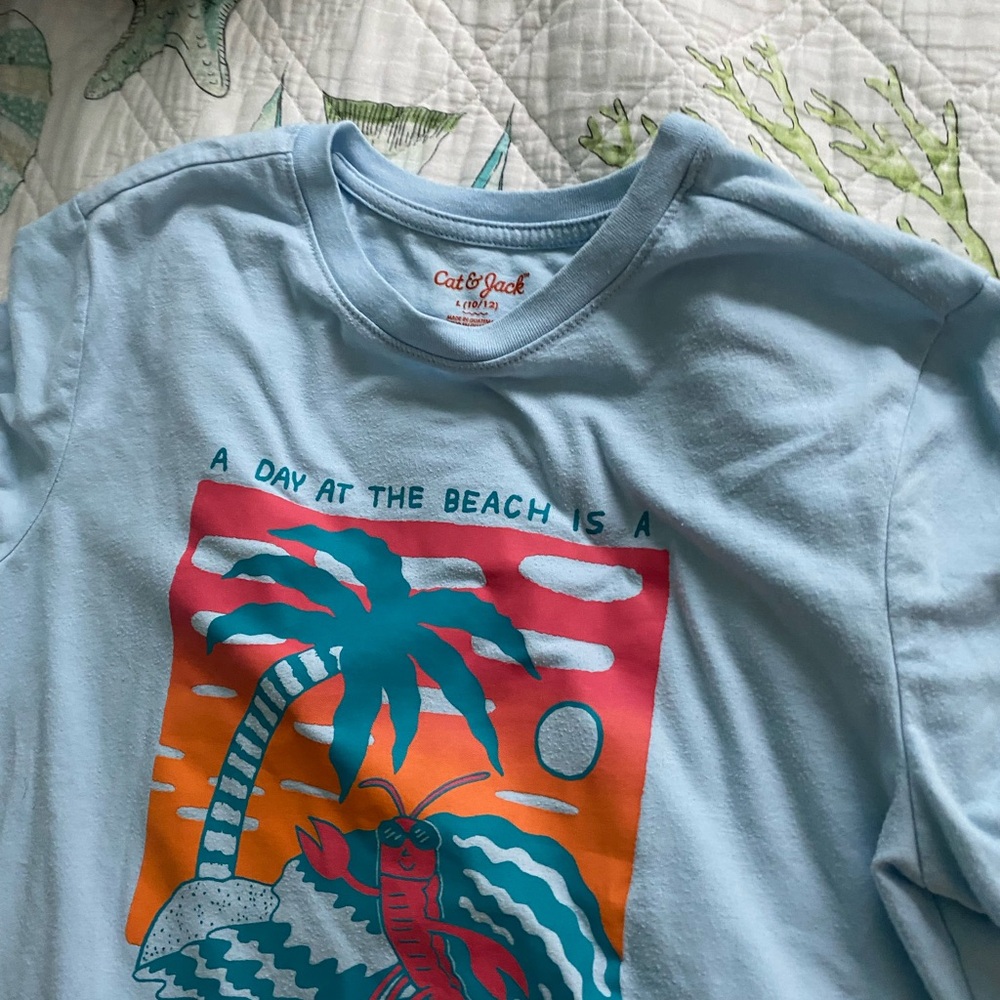 2 Kids size L 10-12 Graphic Tee and Pull On short sets - Picture 4 of 5